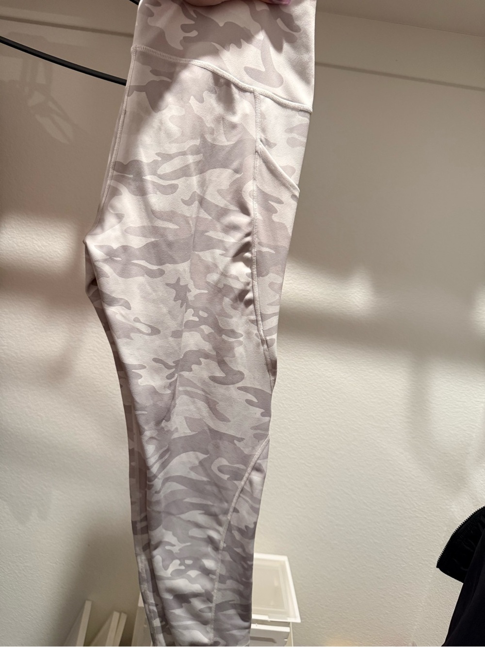 Neutral Camo Leggings - Light Gray